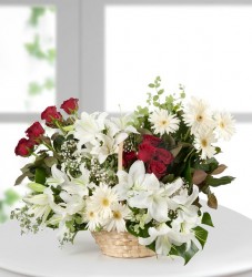  - Mutluluk Sepeti Gül Gerbera ve Lilyum 
